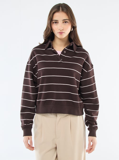 Polo sweater met strepen - Kiabi