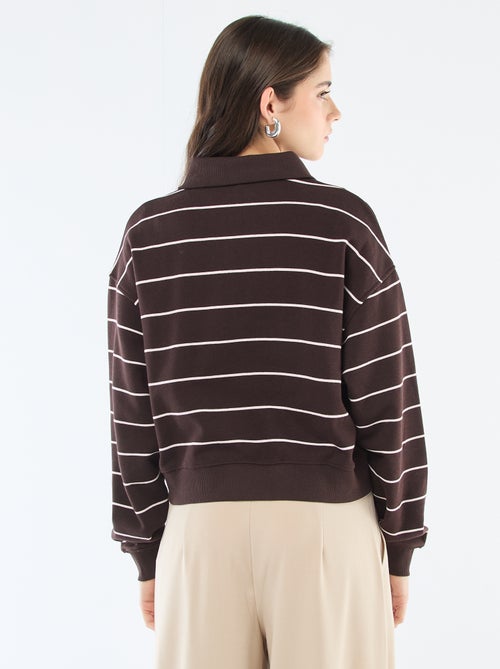 Polo sweater met strepen - Kiabi