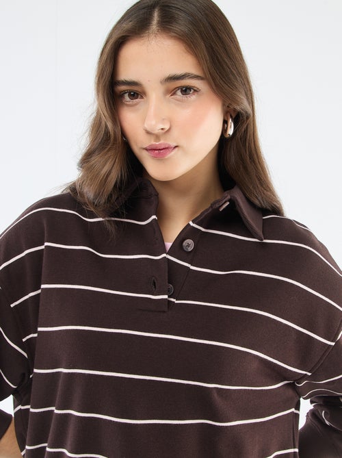 Polo sweater met strepen - Kiabi