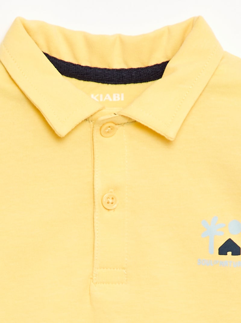 Polo T-shirt met print Geel - Kiabi