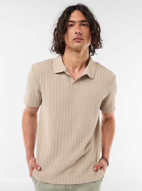 Polo van fantasie ajour-breisel - Kiabi