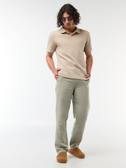 Polo van fantasie ajour-breisel - Kiabi