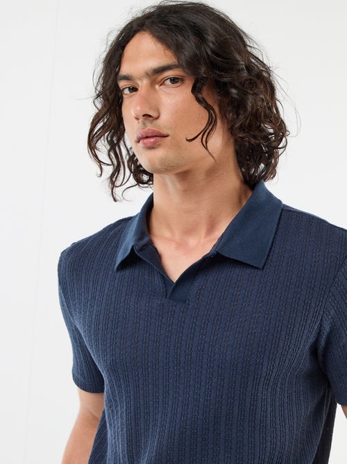 Polo van fantasie ajour-breisel - Kiabi