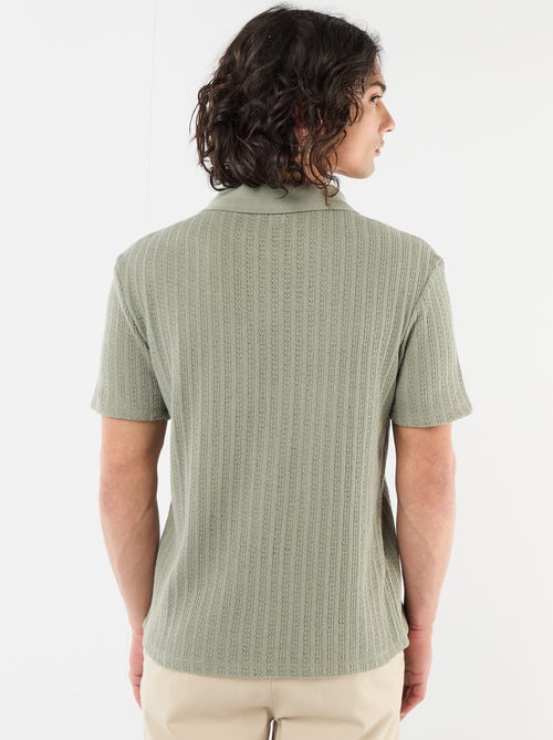 Polo van fantasie ajour-breisel - Kiabi