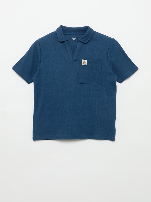 Polo van gewafelde stof - Kiabi