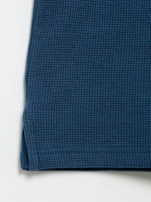 Polo van gewafelde stof - Kiabi