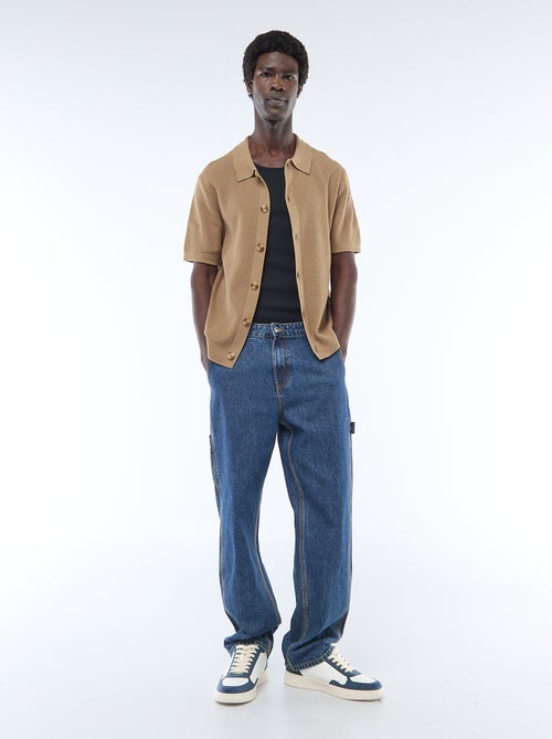 Polo van gewafelde stof - Kiabi