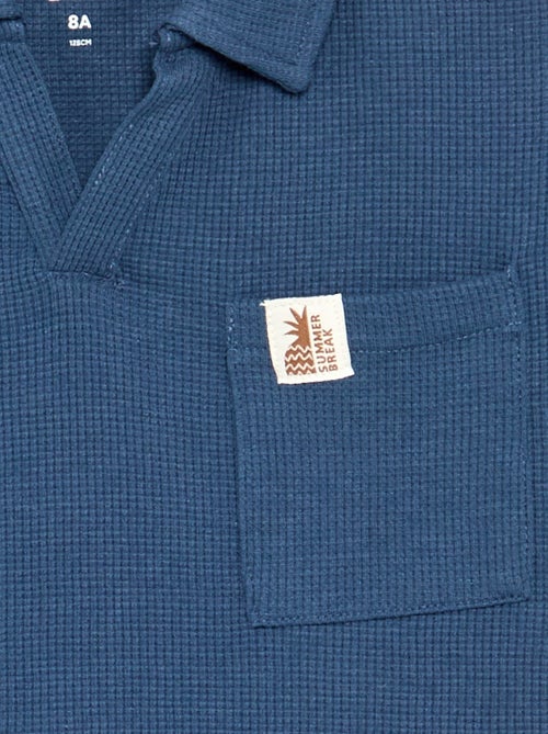 Polo van gewafelde stof - Kiabi