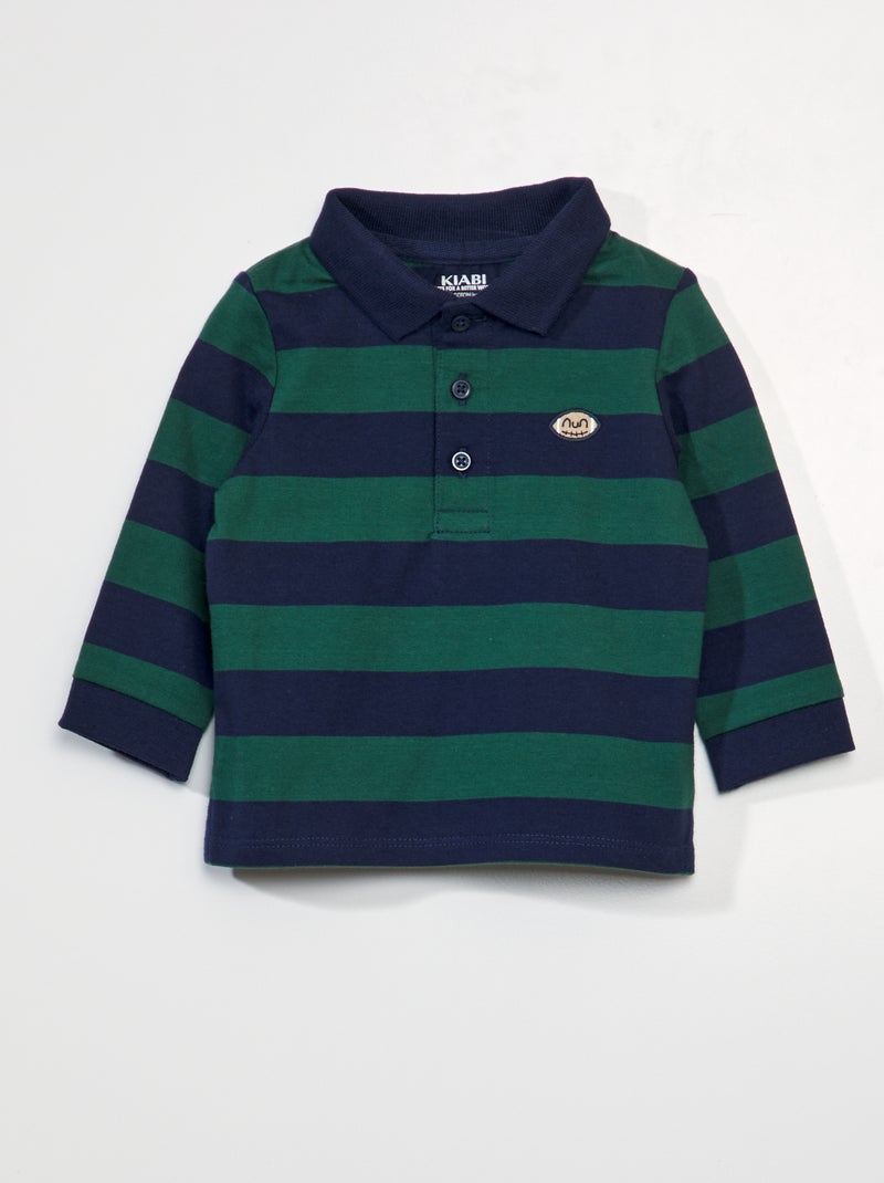 Polo van jersey GROEN - Kiabi