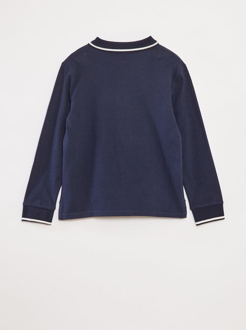 Polo van jersey in rugbystijl - Kiabi