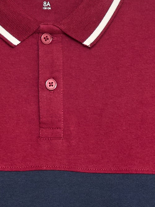 Polo van jersey in rugbystijl - Kiabi