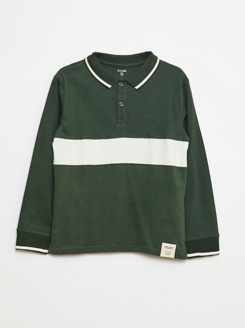Polo van jersey in rugbystijl - Kiabi