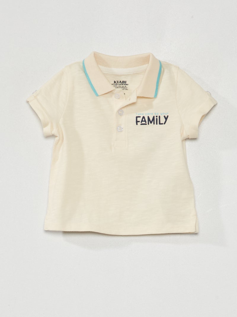 Polo van jersey WIT - Kiabi