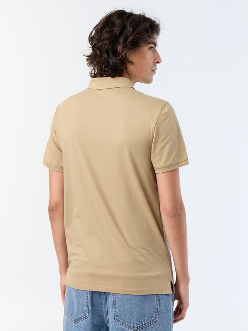 Polo van jerseytricot met knoopsluiting - Kiabi