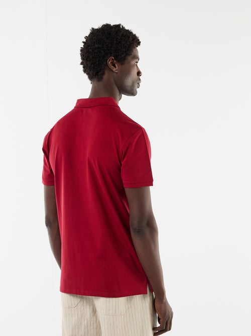 Polo van jerseytricot met knoopsluiting - Kiabi