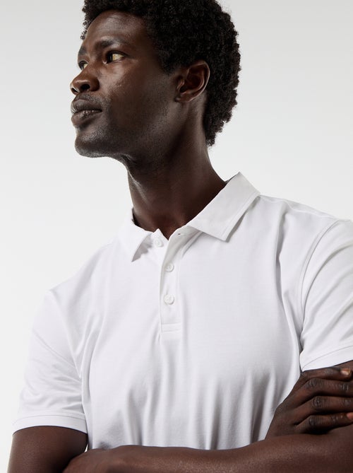 Polo van jerseytricot met knoopsluiting - Kiabi