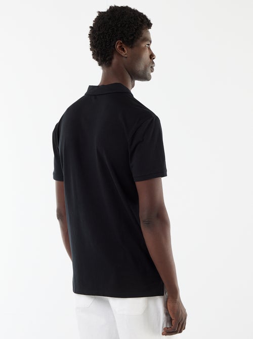 Polo van jerseytricot met knoopsluiting - Kiabi