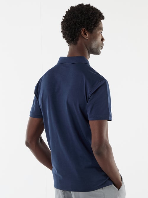 Polo van jerseytricot met knoopsluiting - Kiabi