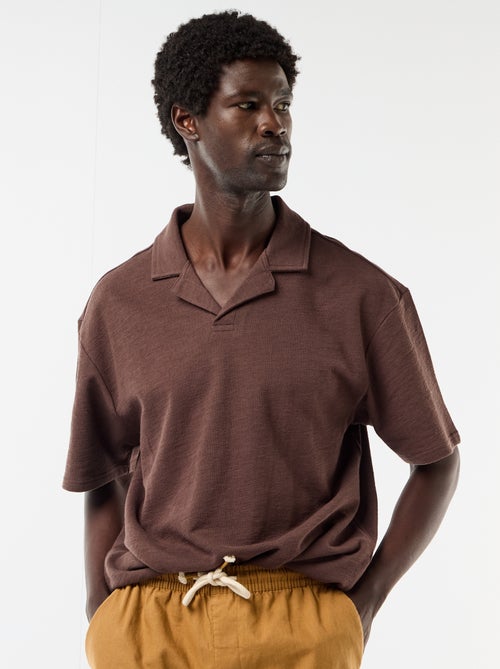 Polo van jerseytricot met korte mouwen - Kiabi
