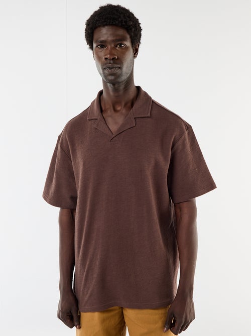 Polo van jerseytricot met korte mouwen - Kiabi