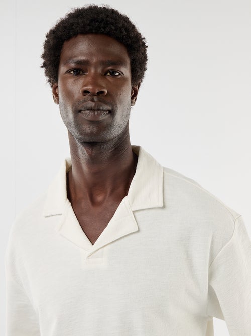 Polo van jerseytricot met korte mouwen - Kiabi