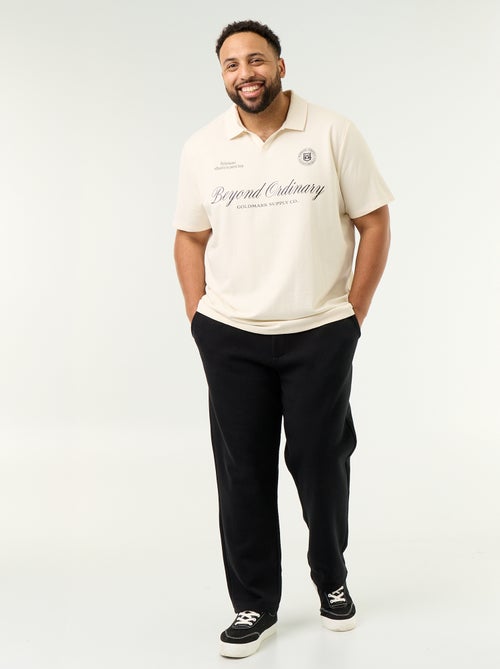 Polo van jerseytricot met korte mouwen - Kiabi
