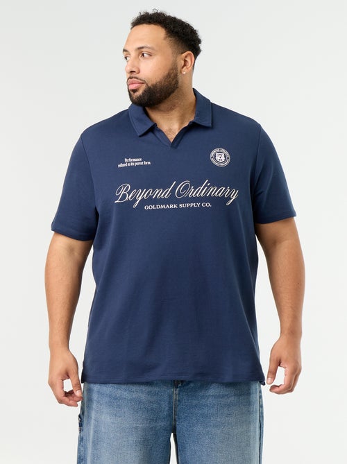 Polo van jerseytricot met korte mouwen - Kiabi