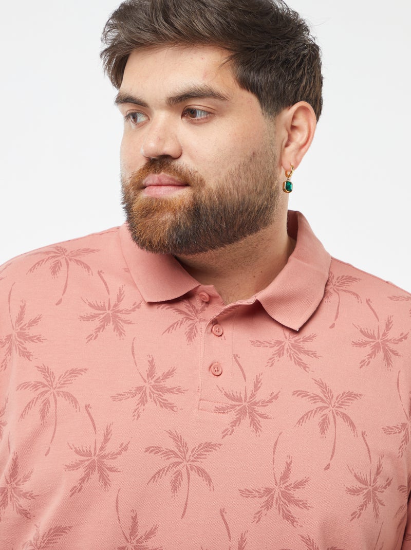 Polo van katoenpiqué met korte mouw Rose - Kiabi