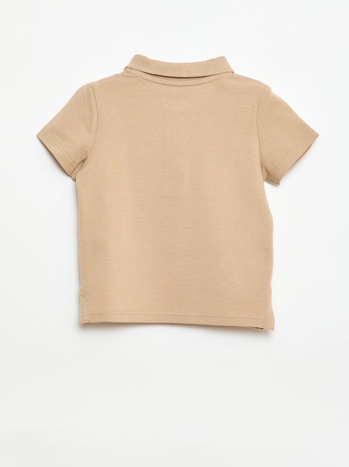 Polo van katoenpiqué met korte mouwen - Kiabi