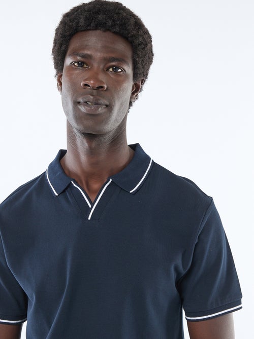 Polo van katoenpiqué met korte mouwen - Kiabi