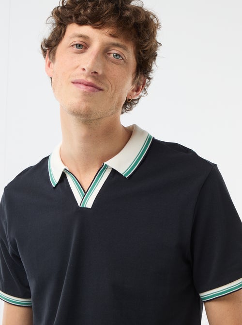 Polo van katoenpiqué met korte mouwen - Kiabi