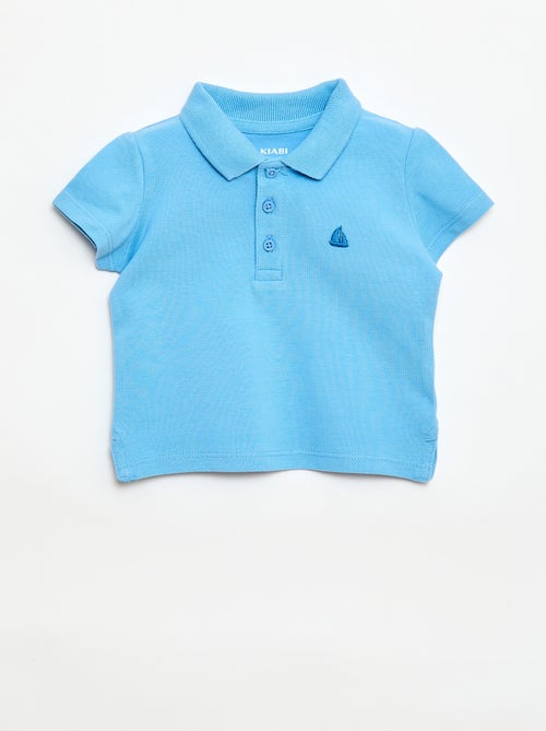 Polo van katoenpiqué met korte mouwen - Kiabi