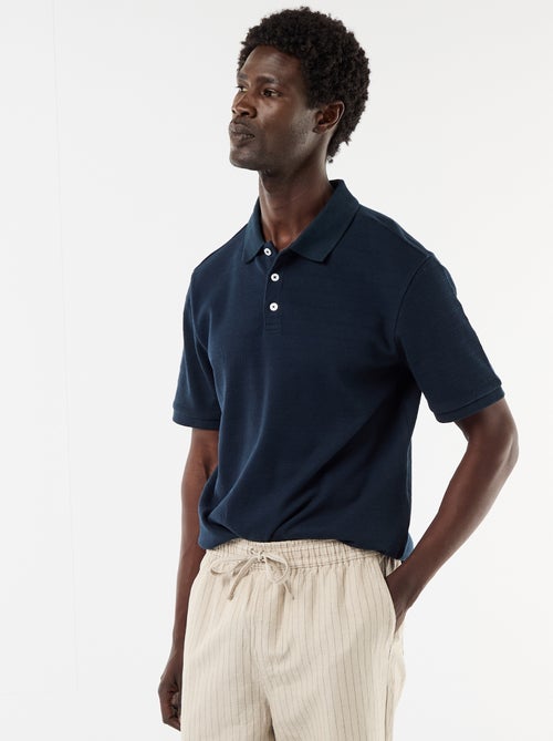 Polo van katoenpiqué met korte mouwen - Kiabi