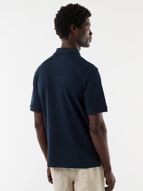 Polo van katoenpiqué met korte mouwen - Kiabi