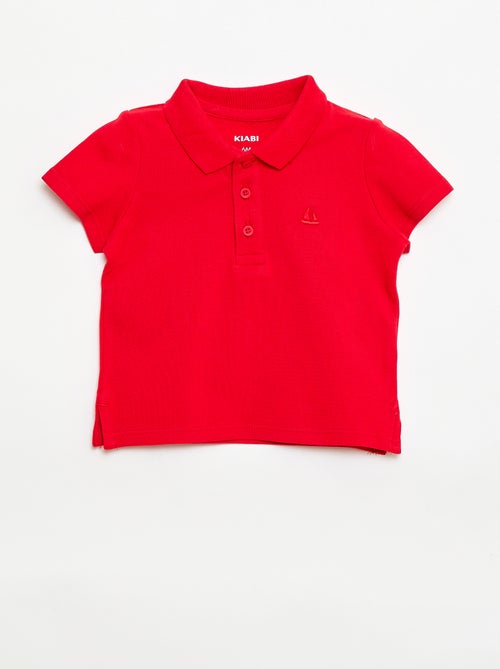 Polo van katoenpiqué met korte mouwen - Kiabi