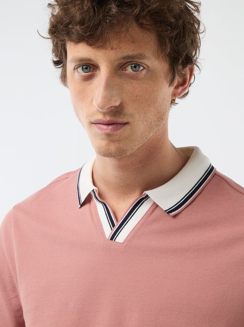 Polo van katoenpiqué met korte mouwen - Kiabi