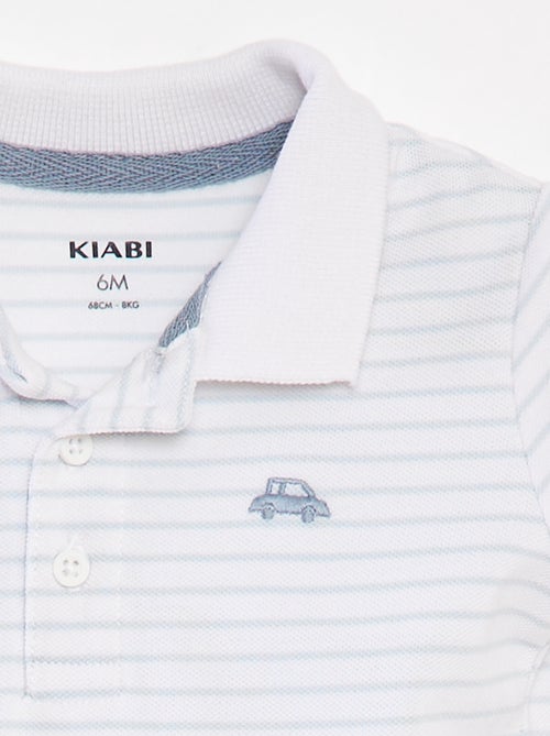 Polo van katoenpiqué met korte mouwen - Kiabi
