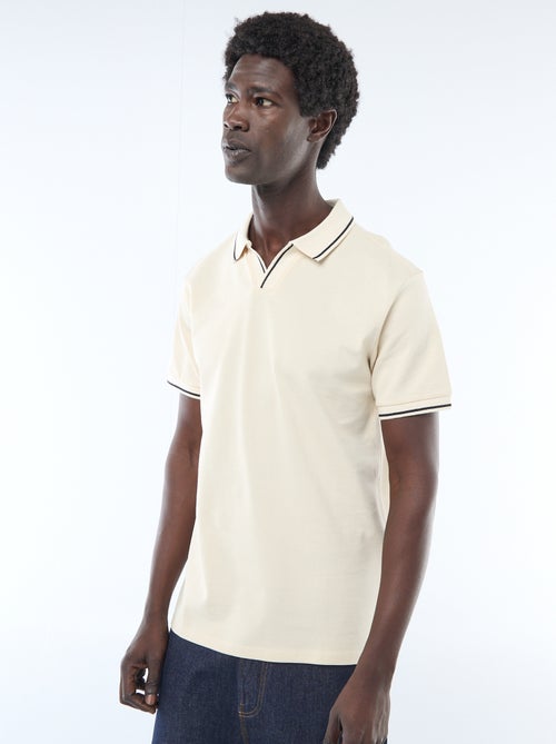Polo van katoenpiqué met korte mouwen - Kiabi
