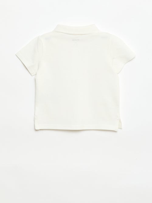 Polo van katoenpiqué met korte mouwen - Kiabi