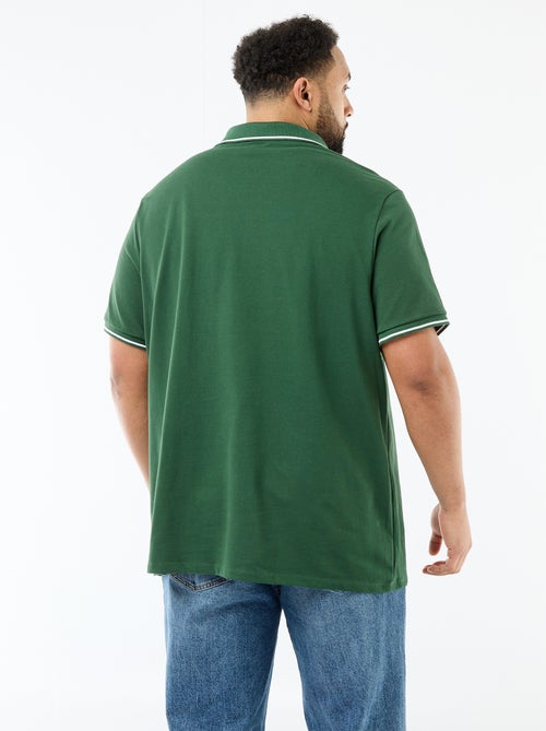 Polo van katoenpiqué met polokraag zonder knopen - Kiabi Polo van katoenpiqué met polokraag zonder knopen - Kiabi