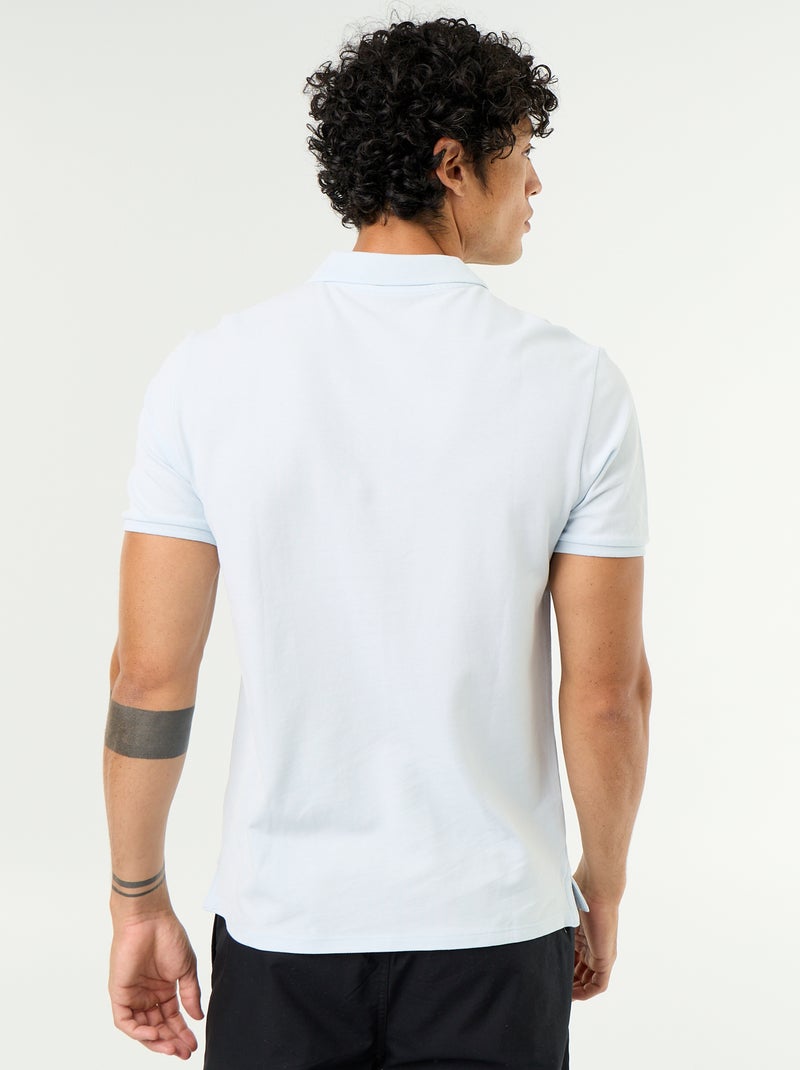 Polo van piquékatoen Blauw - Kiabi