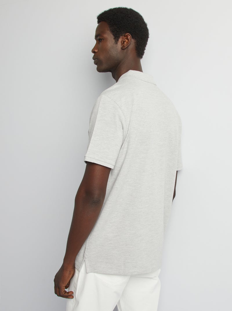 Polo van piquékatoen GRIJS - Kiabi