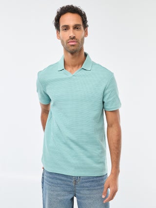 Polo van piquékatoen met korte mouw