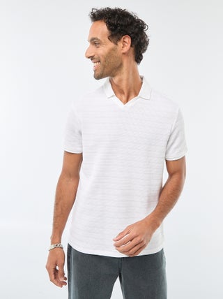 Polo van piquékatoen met korte mouw