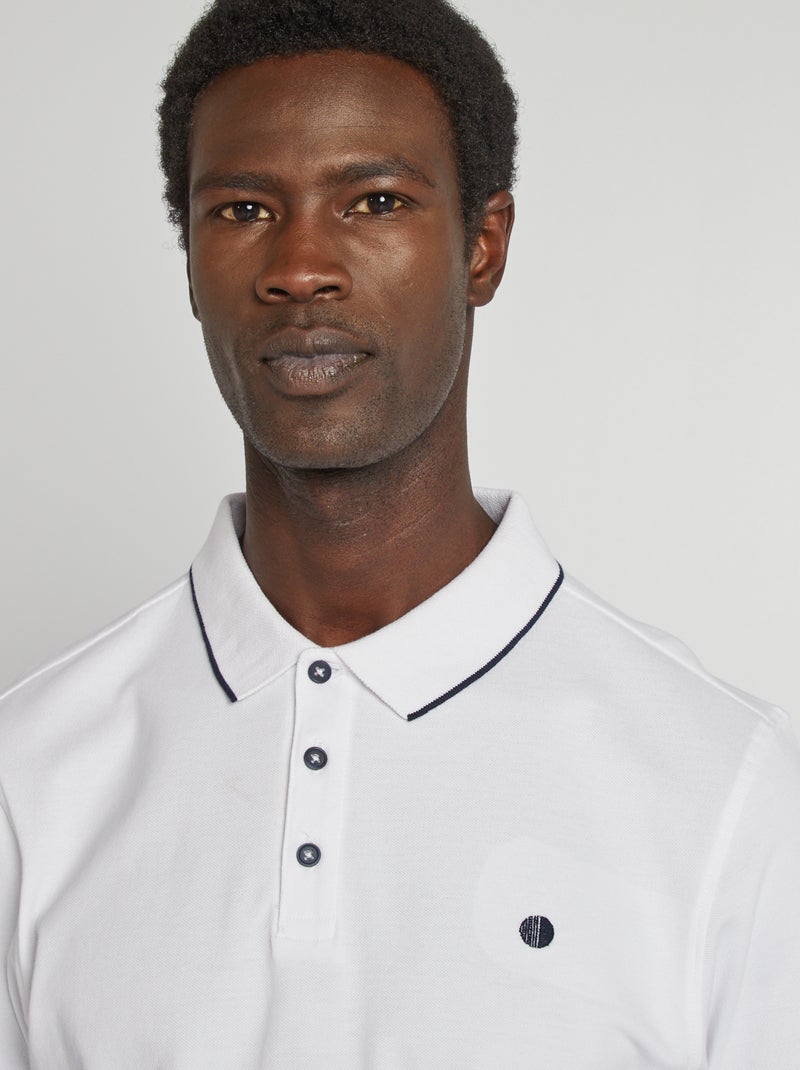 Polo van piquékatoen wit - Kiabi