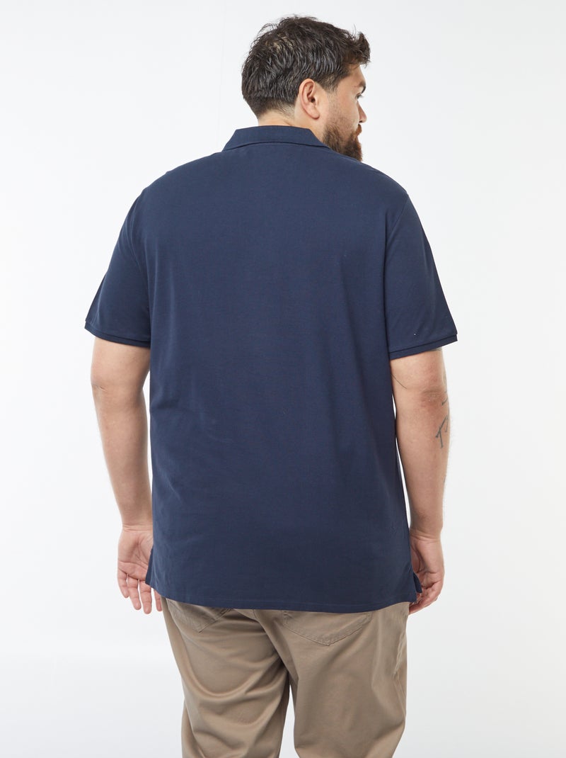 Polo van piquéstof Blauw - Kiabi