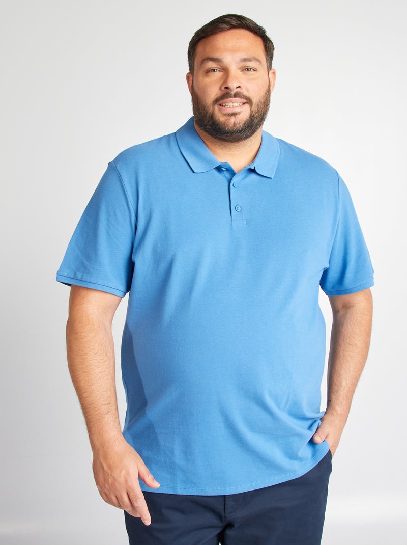 Polo van piquéstof blauw - Kiabi
