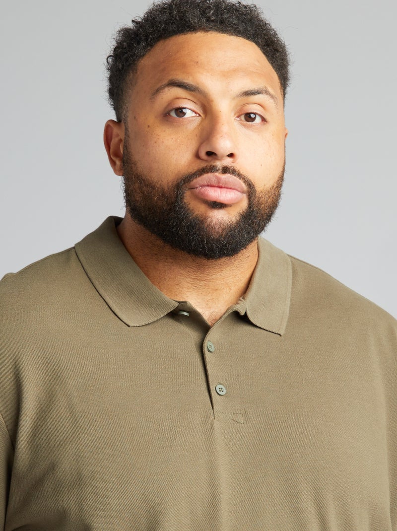 Polo van piquéstof KAKI - Kiabi