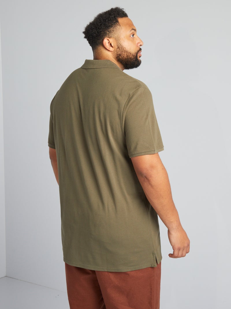 Polo van piquéstof KAKI - Kiabi