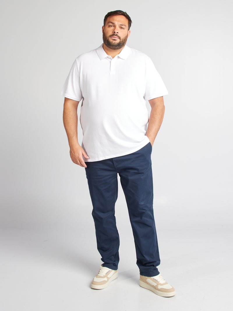 Polo van piquéstof wit - Kiabi